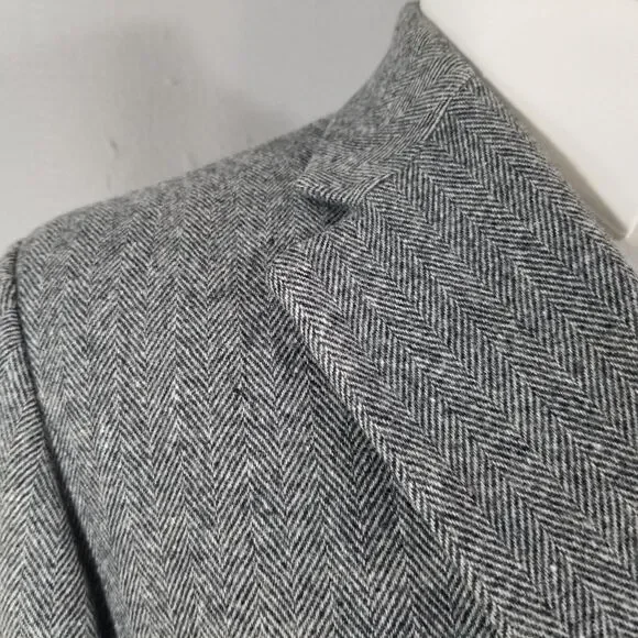 Pendleton Suit womens 18 Gray Herringbone Jacket Pants Luxury Wool vintage - Picture 5 of 16